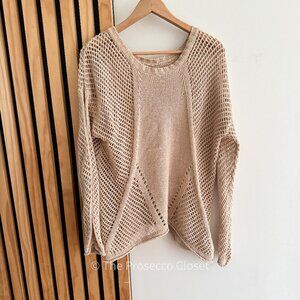 Boho Havana Knit Fisherman Cottagecore Sweater with Bell Sleaves